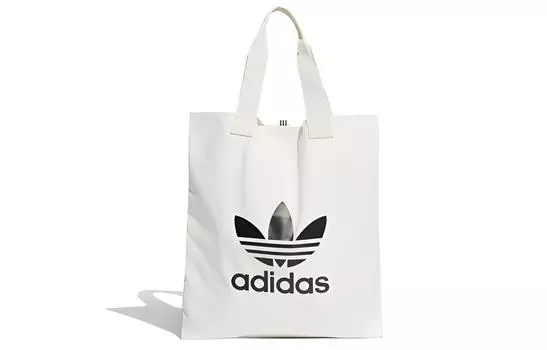 Сумка-шоппер из хлопка, сумка для покупок, сумка на плечо, обычная, унисекс Adidas Originals, розовый/белый/черный