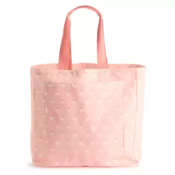 Сумка-шоппер из холщовой ткани с принтом Unbranded, розовый