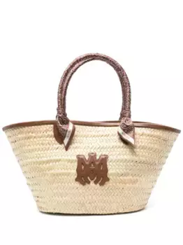Сумка-шоппер из рафии MA AMIRI, нейтральный