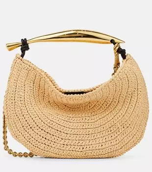 Сумка-шоппер из рафии с эффектом сардинового плетения Bottega Veneta, Nat/Fond/Nat-M B