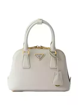 Сумка-шоппер из сафьяновой кожи Prada, белый