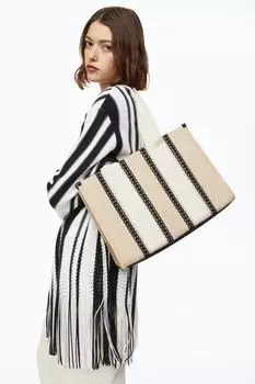 Сумка-шоппер из смесового джута H&amp;M, бежевый