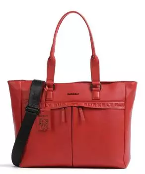 Сумка-Шоппер из зерненой кожи Minimason Mason, размер 15 дюймов. Burkely, красный