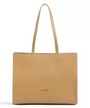 Сумка-Шоппер из зерненой кожи Patrizia Pepe, коричневый