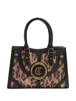 Сумка-шоппер Just Cavalli с леопардовым принтом, серый