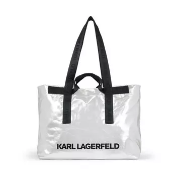 Сумка-шоппер KARL LAGERFELD, серебро
