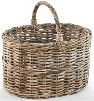 Сумка шоппер kobolo Einkaufskorb OVALRATBASK, серый