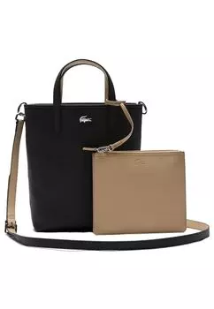 Сумка шоппер Lacoste Taschen 2 в 1, черный/бежевый