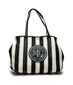 Сумка-шоппер Lauren Ralph Lauren Emerie с элементами кожи, синий