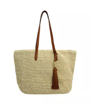 Сумка шоппер Lauren Ralph Lauren Whitney 29 плетеная, коричневый