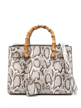 Сумка-шоппер LIU JO с принтом под змеиную кожу, серый