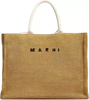 Сумка-шоппер Marni Large Basket, бежевый