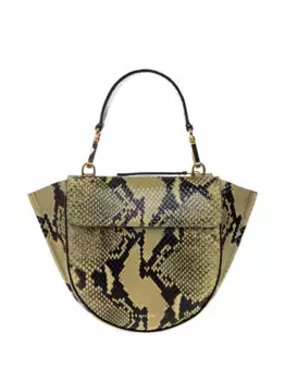 Сумка-шоппер Mia из змеиной кожи Wandler, зеленый