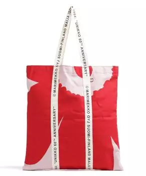 Сумка-Шоппер миди unikko хлопок Marimekko, красный