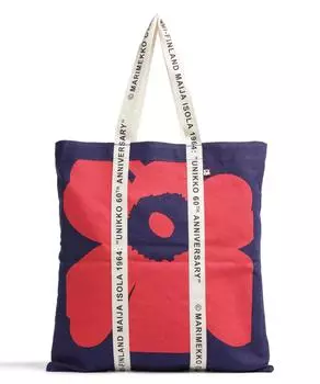 Сумка-Шоппер миди unikko хлопок Marimekko, синий