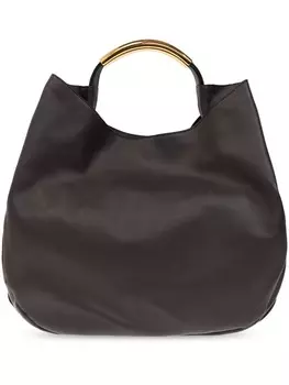 Сумка-шоппер Moschino с металлической ручкой, черный