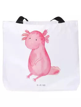 Сумка-шоппер Mr & Mrs Panda Axolotl null ohne Spruch, белый
