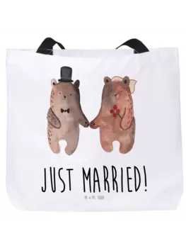 Сумка-шоппер Mr & Mrs Panda Br Heirat, белый