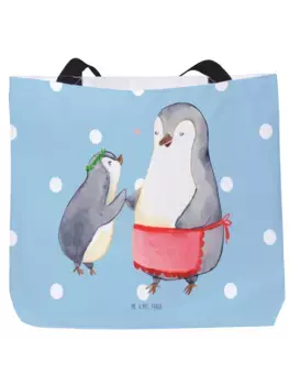 Сумка-шоппер Mr & Mrs Panda Pinguin, цвет blau pastell
