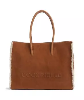 Сумка-Шоппер myrtha из матовой кожи Coccinelle, коричневый