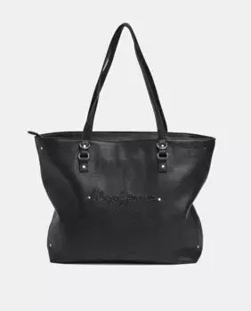 Сумка-шоппер на молнии Pepe Jeans, черный