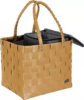 Сумка шоппер normani Flechtkorb mit kleiner Khltasche, золотой