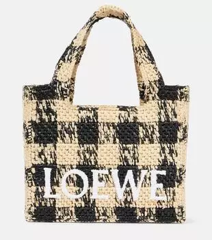 Сумка-шоппер Paula's Ibiza Font Small Loewe, Natural/Black