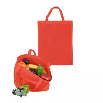 Сумка шоппер relaxdays 10x Stoffbeutel, красный