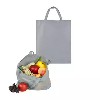 Сумка шоппер relaxdays 10x Stoffbeutel, серый