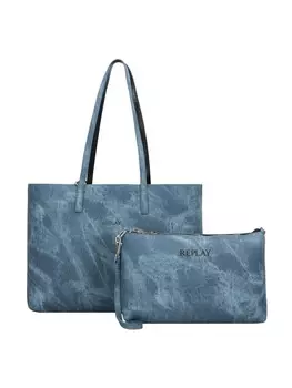 Сумка-шоппер Replay 35 cm, цвет blue denim-black