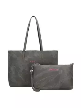 Сумка-шоппер Replay 35 cm, цвет washed black-black