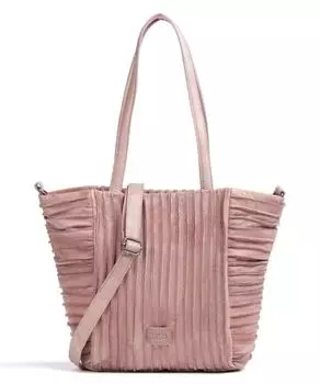 Сумка-шоппер Riffelhrnchen из зерненой кожи. Fredsbruder, розовый