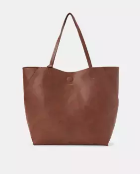 Сумка-шоппер с эффектом кожи Tintoretto, коричневый