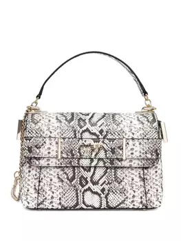 Сумка-шоппер с анималистичным принтом GUESS USA, белый