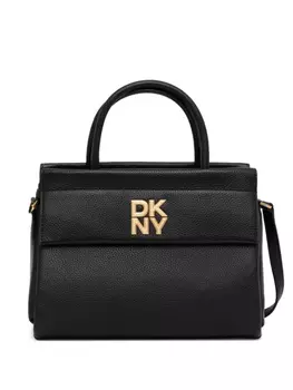 Сумка-шоппер с аппликацией логотипа DKNY, черный