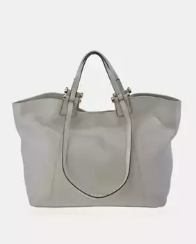 Сумка-шоппер с двойной ручкой из кожи цвета слоновой кости El Caballo, белый