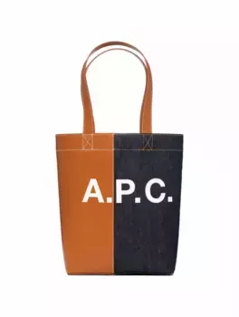 Сумка-шоппер с логотипом A.P.C., мультиколор