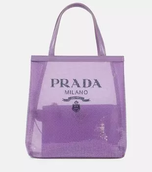 Сумка-шоппер с логотипом из пайеток Prada, Lilium