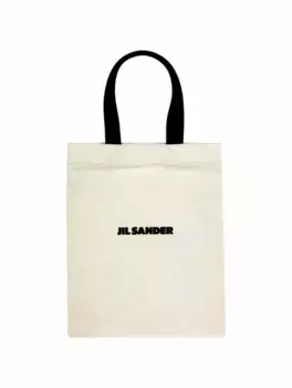 Сумка-шоппер с логотипом Jil Sander, бежевый