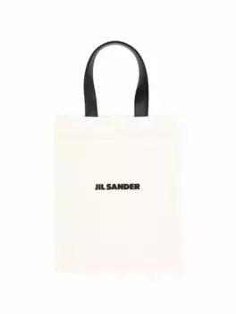 Сумка-шоппер с логотипом Jil Sander, бежевый