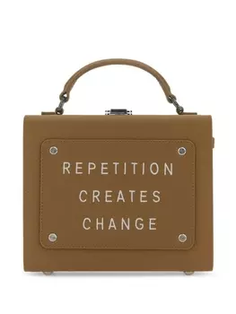 Сумка-шоппер с логотипом Meli Melo, коричневый