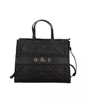 Сумка Шоппер с металлическим логотипом Galle Paris, черный