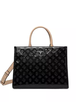 Сумка-шоппер с монограммным узором GUESS USA, черный