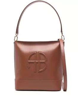 Сумка-шоппер с нашивкой-логотипом ANINE BING, коричневый