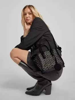 Сумка-шоппер с подвеской-биркой модель 'LA GIO' Emporio Armani, черный