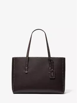 Сумка-Шоппер Sharon из шагреневой кожи, сшитая вручную Michael Kors, коричневый