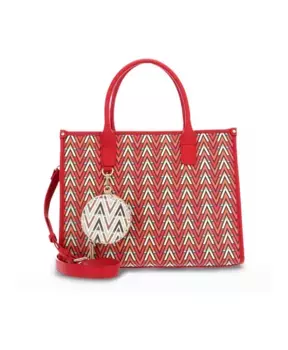 Сумка шоппер со съемным ремнем через плечо Valentino By Mario Valentino, красный