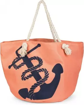 Сумка шоппер styleBREAKER Strandtasche, цвет Apricot-Blau