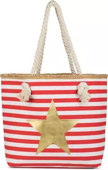 Сумка шоппер styleBREAKER Strandtasche, красный