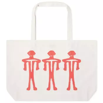 Сумка-шоппер The Trilogy Tapes Dogu Record, белый/красный